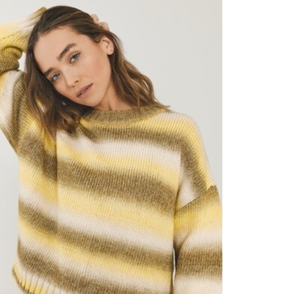 NWT Something Navy Poppy Ombre Sweater
